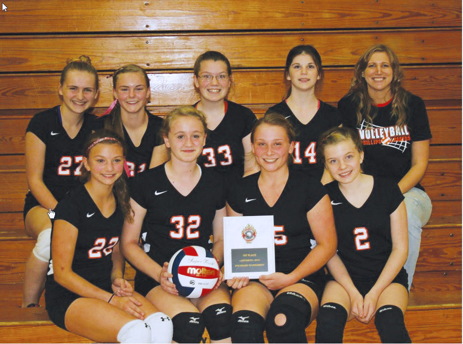 PhMS Loggers "A" team volleyball squad takes first